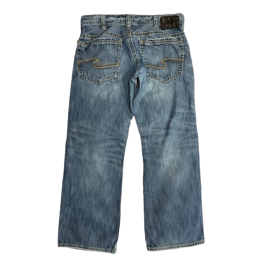 Silver Jeans Men's Gordie Straight Jeans 34x30- Blue